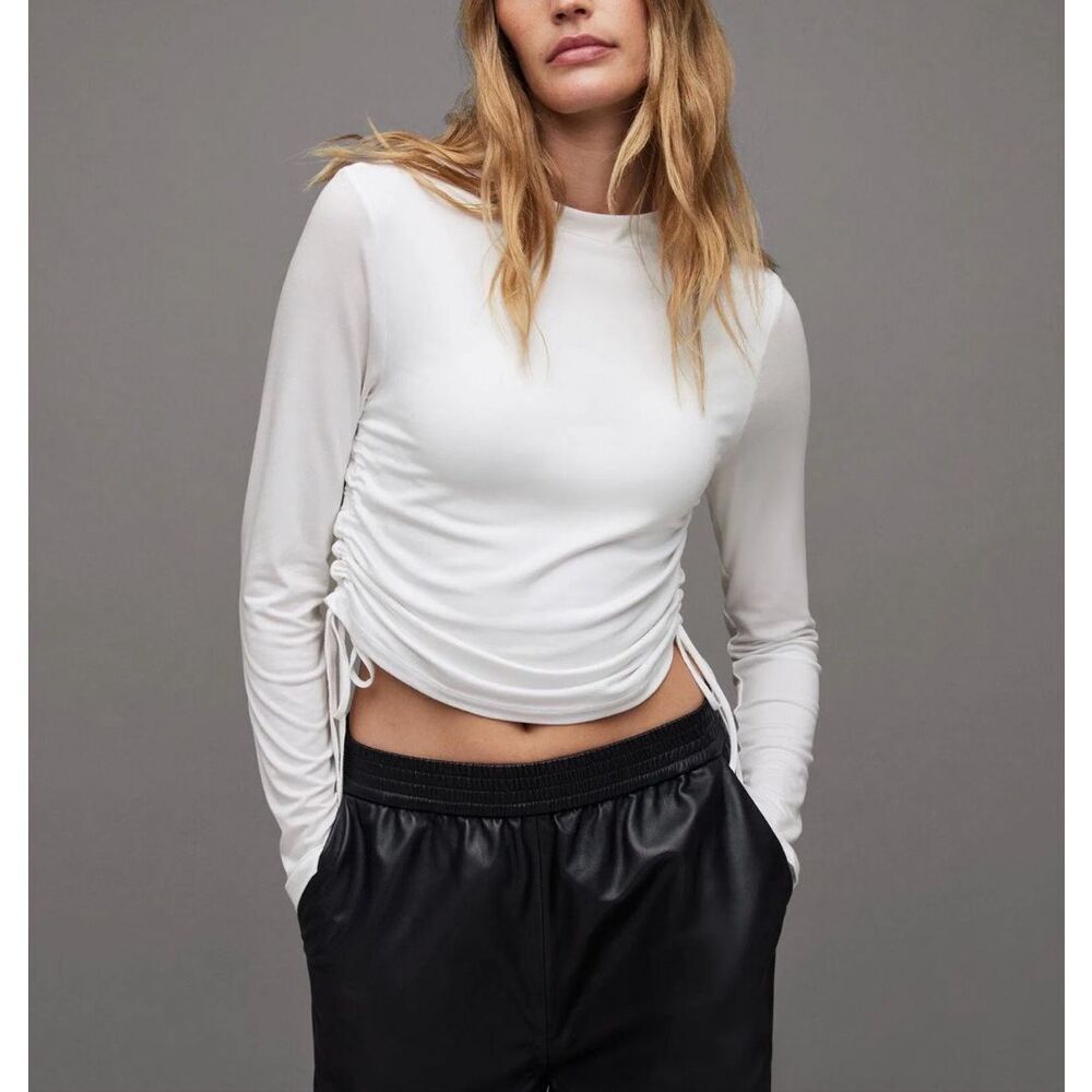 ALLSAINTS Beta Tie Side Top | White in 4